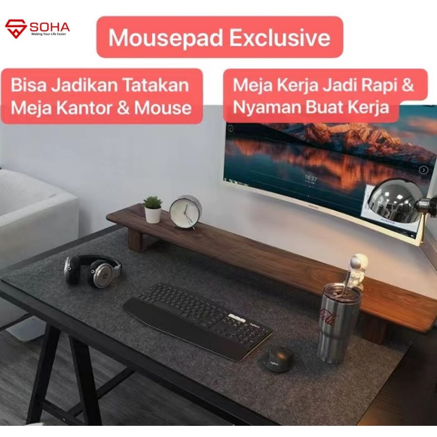 Mousepad Exclusive Wool Felt Deskmat Deskpad Keyboard Mouse Pad