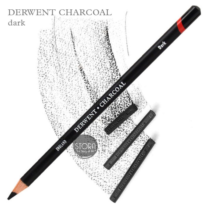 

Terlaris Derwent Charcoal Pencils Dark / Pensil Arang