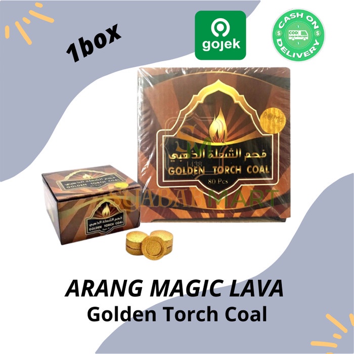 

Terlaris Arang Magic 1Box Arang Golden Torch Coal Dupa / Arang Golden Coal 1Pcs