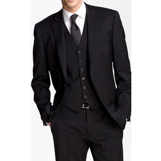 SETELAN JAS HITAM PRIA - JAS NIKAH FORMAL 5IN1 - EXECUTIVE BLACK FULL