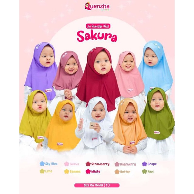 sakura Hijab by Quensha ready stock