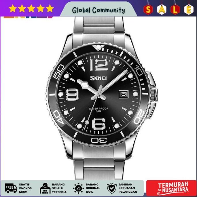 Skmei Jam Tangan Analog Pria Strap Stainless Steel - 9278