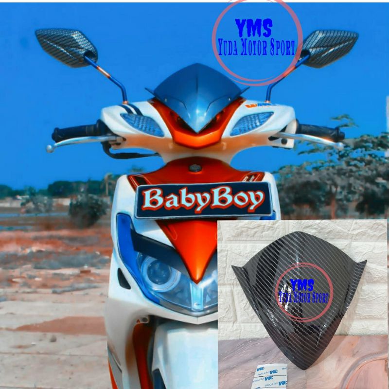 VISOR YAMAHA XEON RC CARBON MODEL TERBARU WINDSHIELD XEON RC 125 CARBON MODEL TERBARU