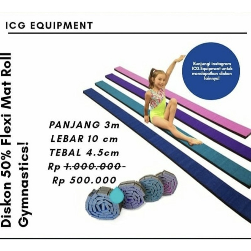 Gymnastics Balance Beam flexi mat roll