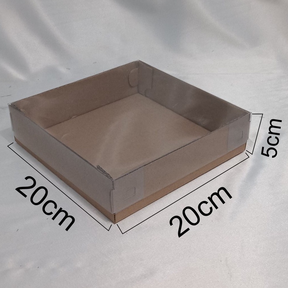 

Model baru Box Full Tutup Mika 20x20x5 cm / DIE CUT/ Box Puding Box Cake (10pcs) AQR