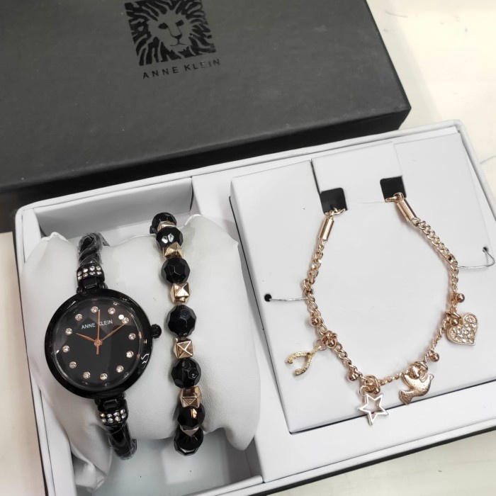 MUST HAVE JAM TANGAN WANITA ANNE KLEIN RANTAI STEEL PAKET LENGKAP TERBARU