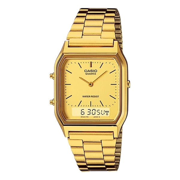 PROMO JAM TANGAN WANITA CASIO AQ-230GA-9DMQ ORIGINAL - AQ230GA GOLD TERLARIS