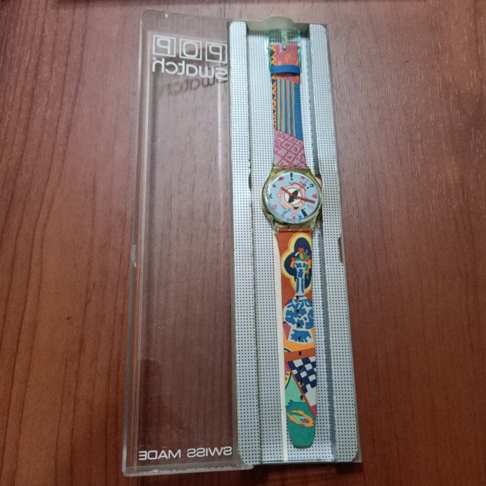 DISKON SPESIAL JAM TANGAN ORIGINAL POP SWATCH GENUINE LEATHER #2 TERLARIS
