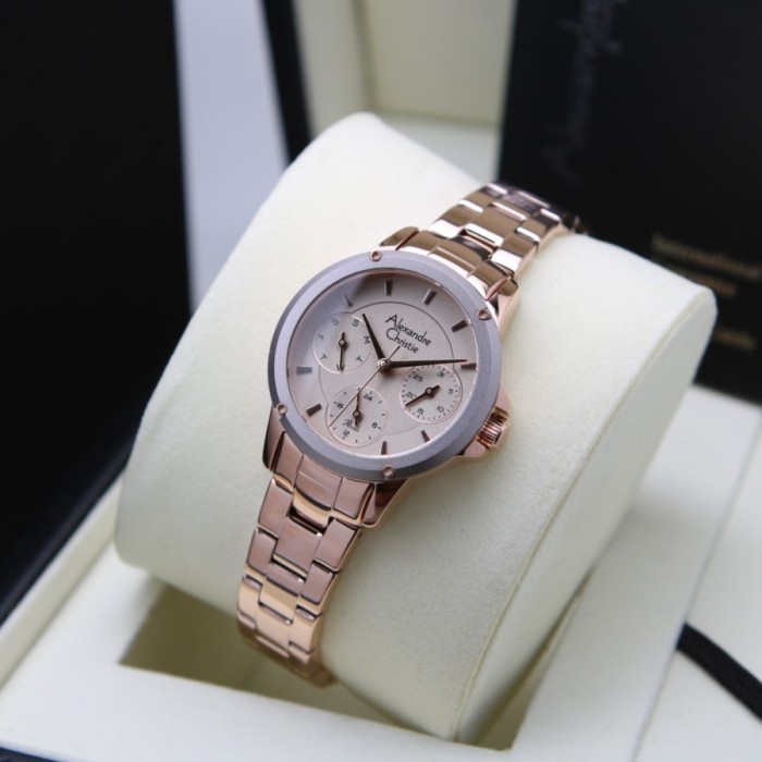 FLASH SALE JAM WANITA ALEXANDRE CHRISTIE AC 2A16 AC2A16 ROSEGOLD GREY ORIGINAL TERLARIS