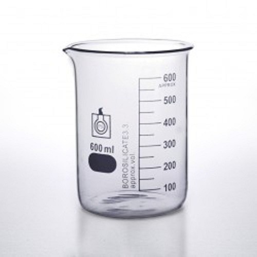 Terlaris Suji Beaker Glass 600 Ml-Mengukur Essential Oil Mikrobiologi Kimia