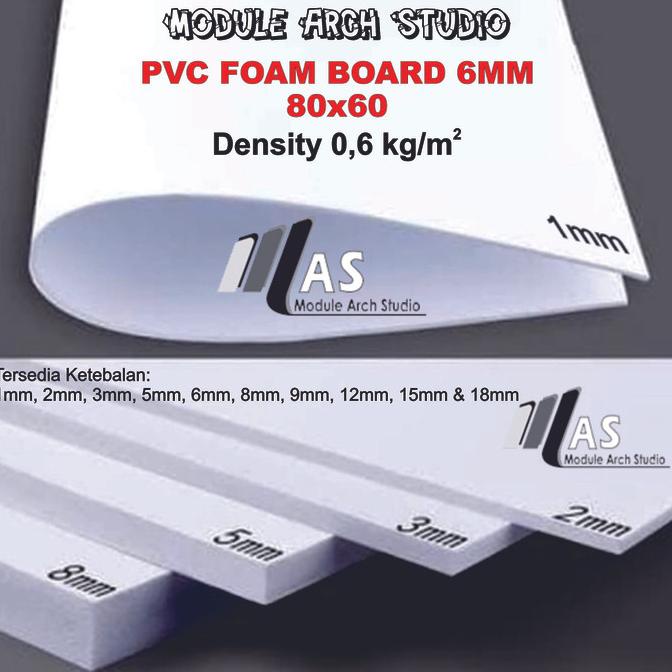 PVC 6mm / PVC Foam Board 6mm 80x60cm