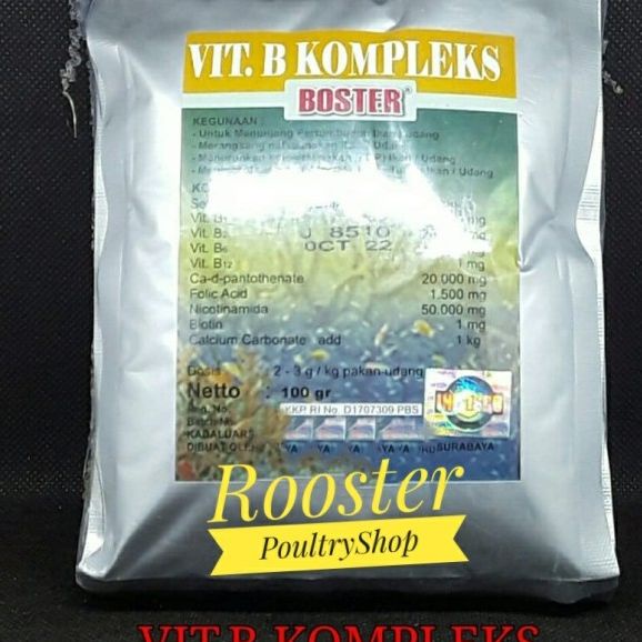 TERLARIS Vitamin B Komplek ikan BOSTER 100 Gram Vitamin Ikan