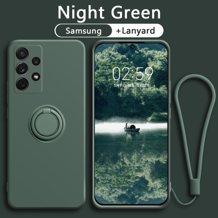 Bestseller Samsung Galaxy A32 4G Soft Case Ring Silikon Microfiber Magnet Holder