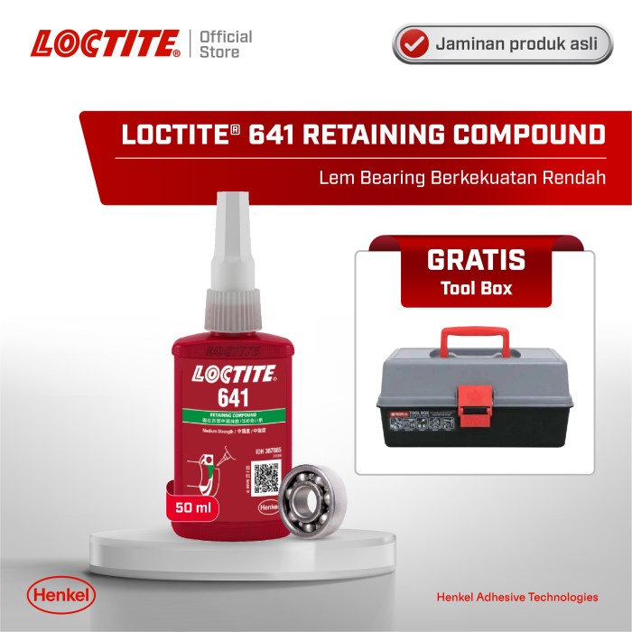 Bestseller Henkel Loctite 641 Retaining Compound Lem Bearing/Lem Shaft 50 Ml