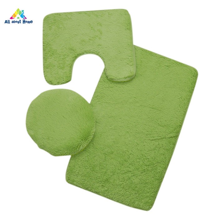 FLASH SALE ABH SET KARPET MICROFIBER KAMAR MANDI, ALAS MANDI LEMBUT BERBULU & TERLARIS