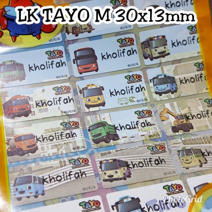 

TAYO label kain label baju tahan air taham kucek ukuran M qab03