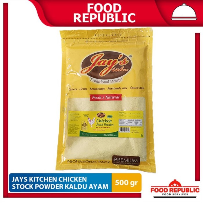 

Jays Chicken Stock / Kaldu Ayam Bubuk 500 GR TANPA MSG dan HALAL wmf03