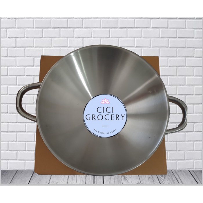 

Wajan/Kuali Bima stainless 25cm + Tutup 24cm -1203- ghe02