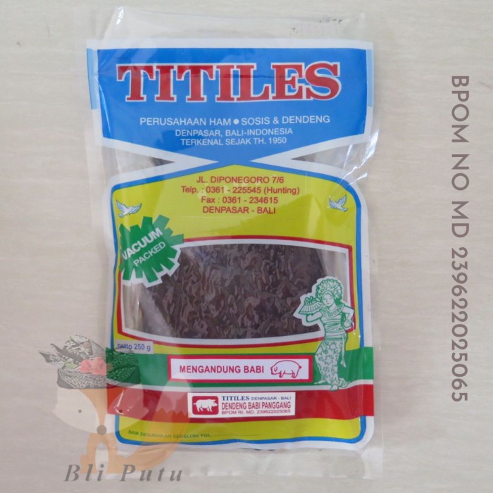 

Dendeng Babi Panggang Titiles - 250gr pen04