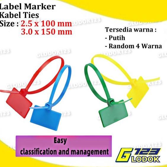 

Termurah Kabel Tis Tie Ties Cable Label Maker Marker Name Tag Label Pengikat M23Y