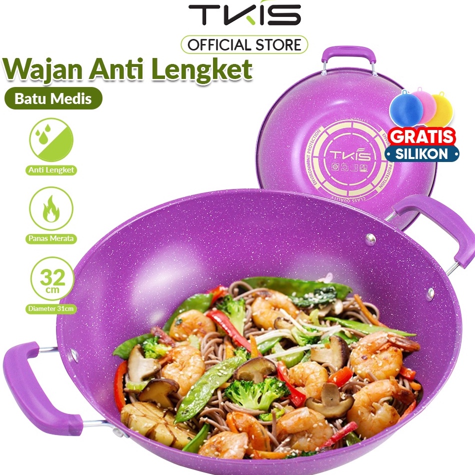 SIAP KIRIM. TKIS Wajan Penggorengan Anti Lengket Bahan Batu Medis TK-827