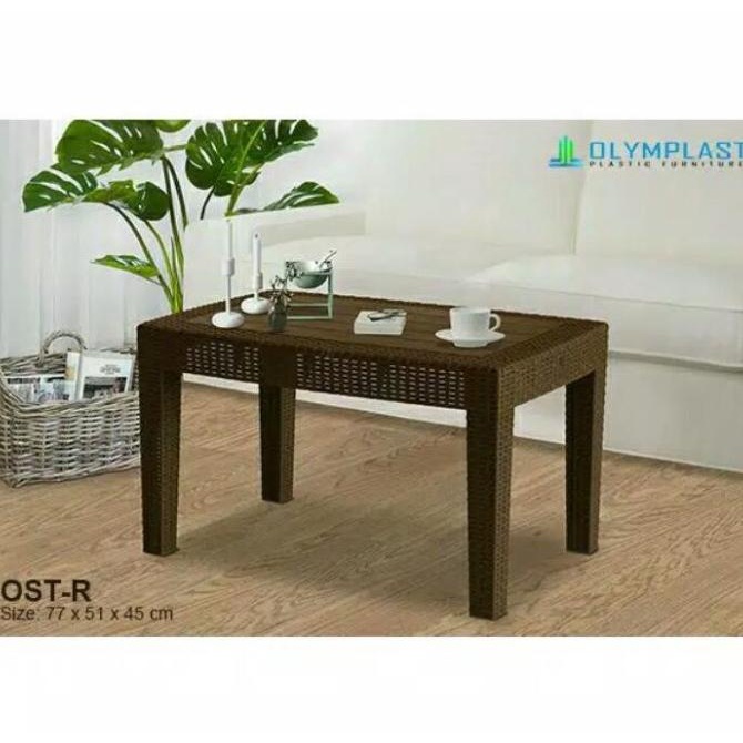 Meja teras/ Tamu/ sofa plastik anyaman rotan olymplast OST-R