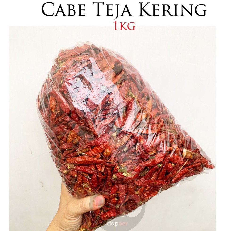 

Stock banyak Cabe Teja Kering 1kg | Cabe Rawit Extra Pedas PKC