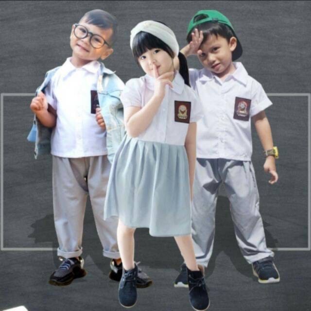 TERMURAH Baju kostum anak sekolah sma seragam setelan cowo cewe balita toddler /SERAGAM