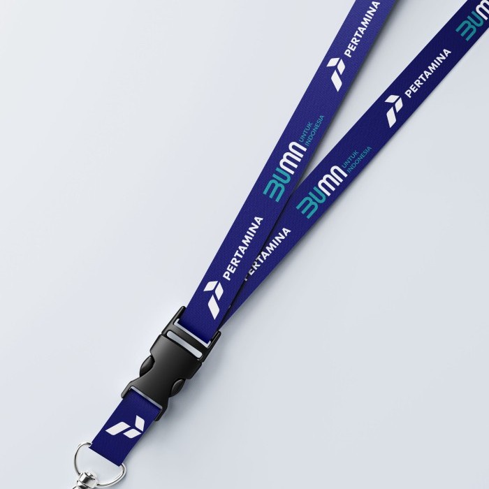 

Best Seller Lanyard Pertamina Bumn Untuk Indonesia Oil Gas Company Dua Sisi