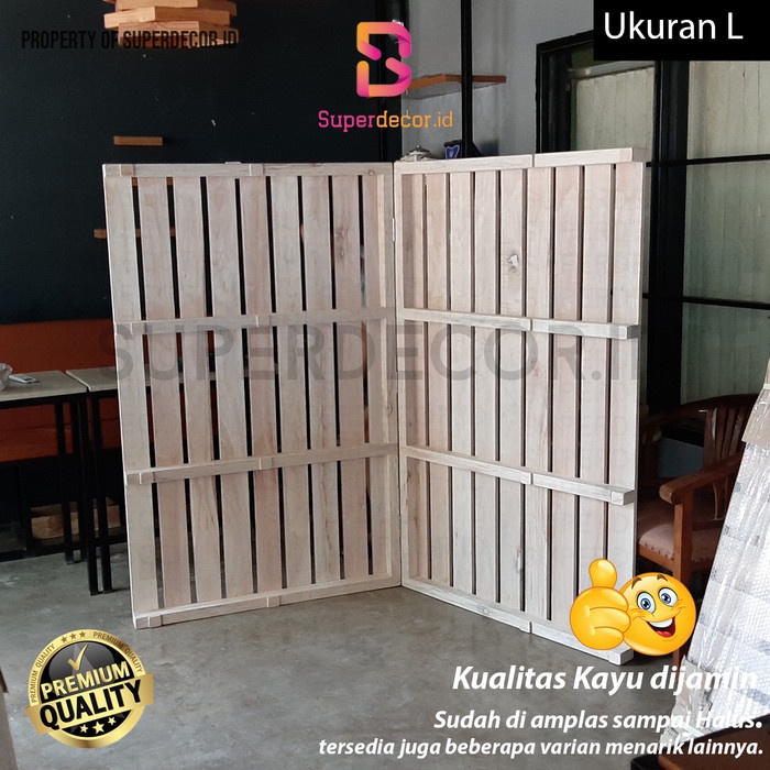 Best Seller Alas Tempat Tidur Kayu Pallet Lipat (L) / Dipan Pallet Aesthetic