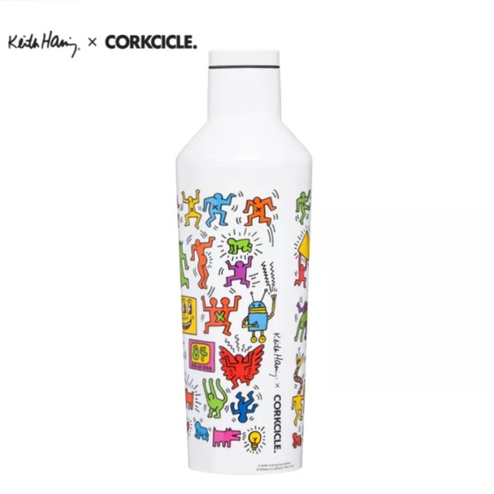 Corkcicle Limited Edition Keith Haring Insulated Bottle, 16 Oz / 475Ml -Pollyshope