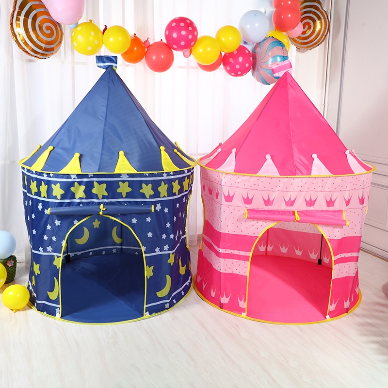 Tenda Anak Lipat Portable Bagus Polos Jumbo Kartun V6Z5 Motif Play Tent Praktis Besar Mainan Bongkar