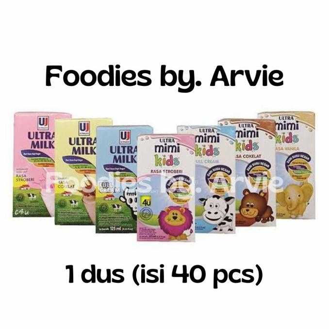 

SUSU ULTRA MILK UHT 125ML / MIMI DUS BISA MIX VARIANT (GROSIR)