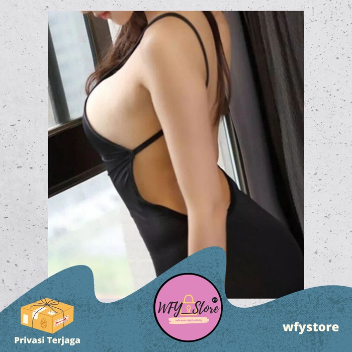 Gaun Model Korea Backless Punggung Terbuka - Lingerie Wanita Terbaru