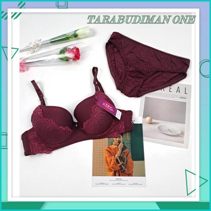 BRA BH SET KALLY 102 KOMBINASI RENDA PAKAIAN DALAM BERKAWAT FULL CUP BUSA SEDANG KAIT 2 DALEMAN UNDE