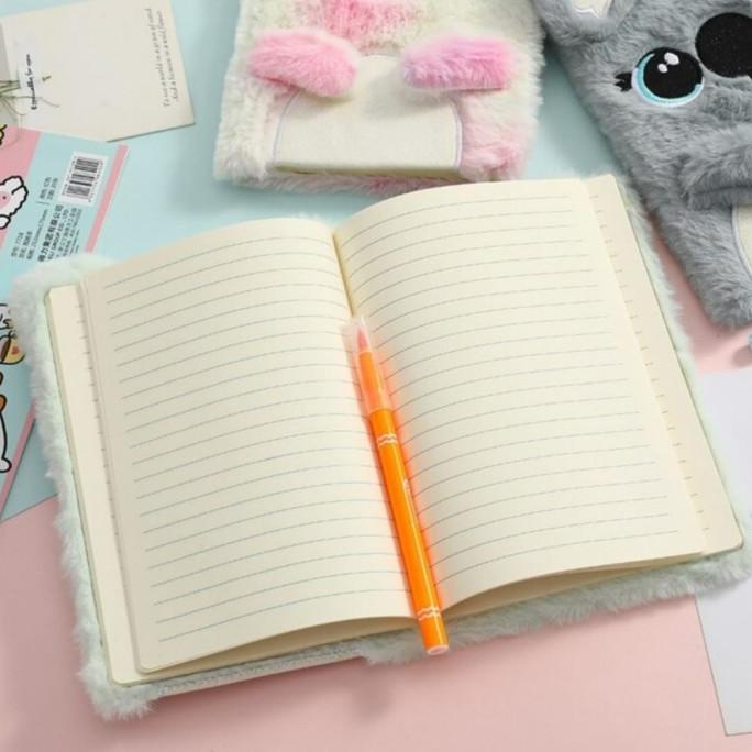 

Notebook Buku Bulu Karakter Lucu Diary Anak Perempuan