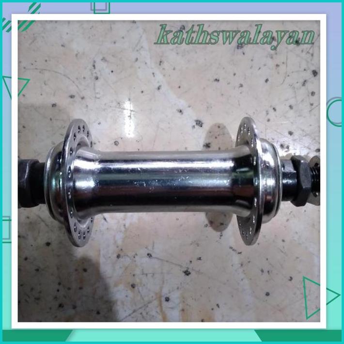 HUB FREEHUB SEPEDA GENIO BESI SILVER/CHROME 36H DEPAN FREE ONGKIR 