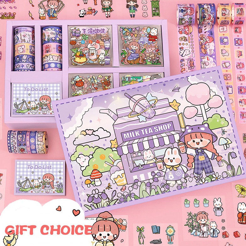 

Kirim langsung Tape / Selotip Washi Motif Kartun Lucu Untuk Dekorasi Kotak Hadiah DIY 82