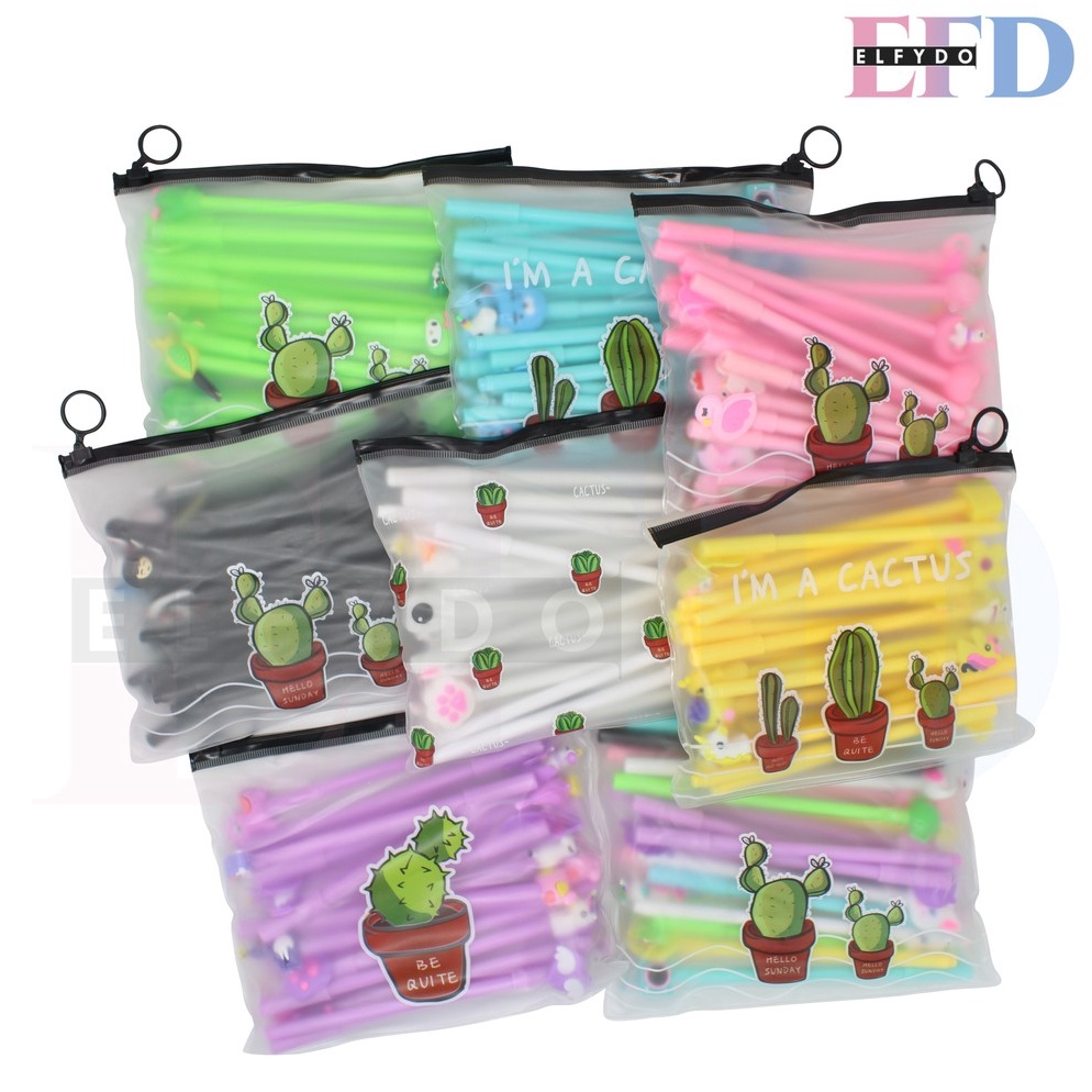 

Diskon Promo.. ELFYDO - HL0078 Pena Set Karakter Cartoon isi 20 Pcs Plus Pouch Transparant Pulpen Set PDZ