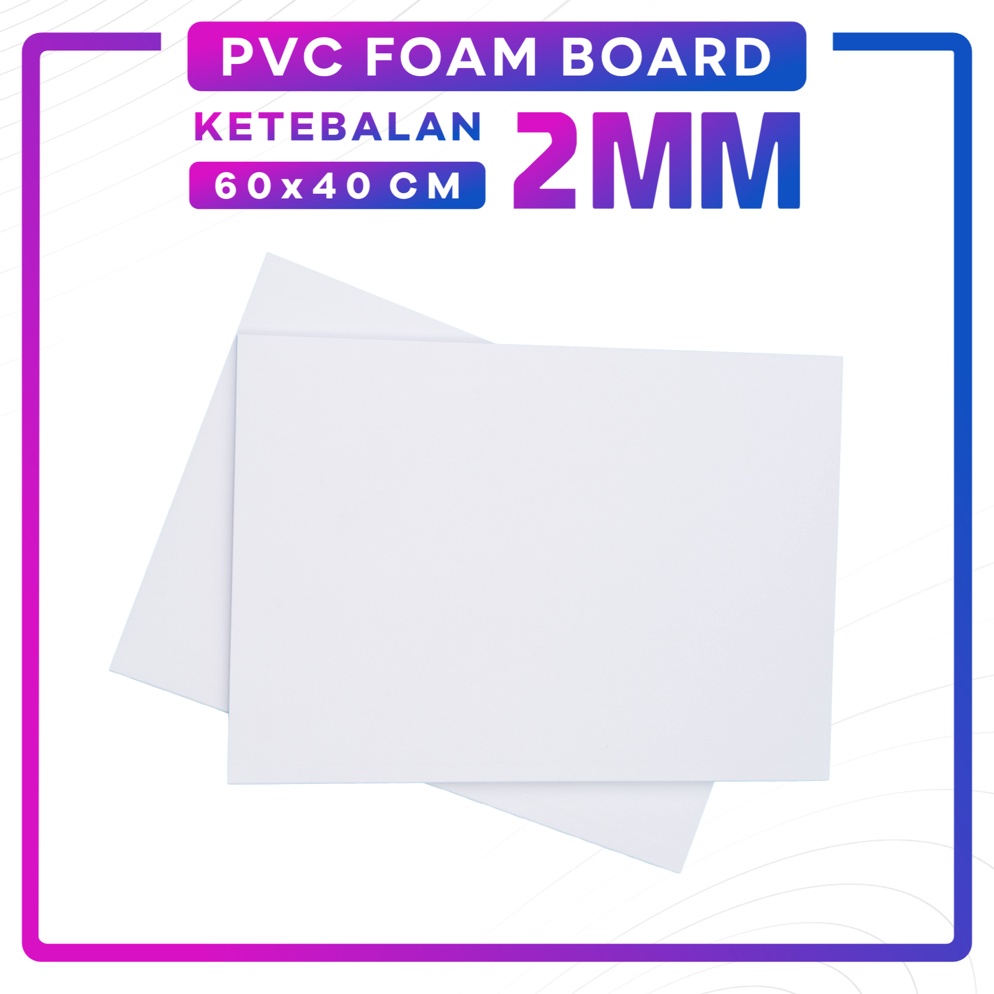 

Murah.. PVC Board 2mm A2 60 x 40 cm / PVC Foam Board / Bahan Maket MMB