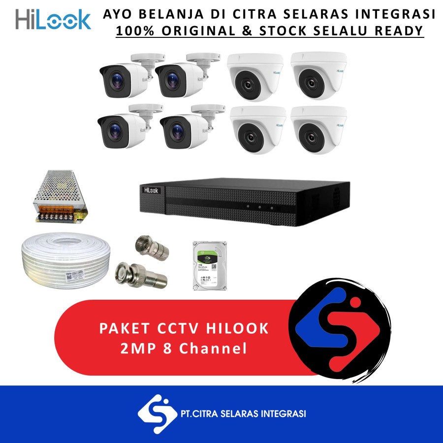 PAKET CCTV HILOOK 2MP Hilook 8 Channel