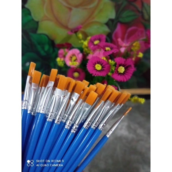 

kuas lukis murah / kuas nilon flat / kuas cat acrilik cat minyak cat air