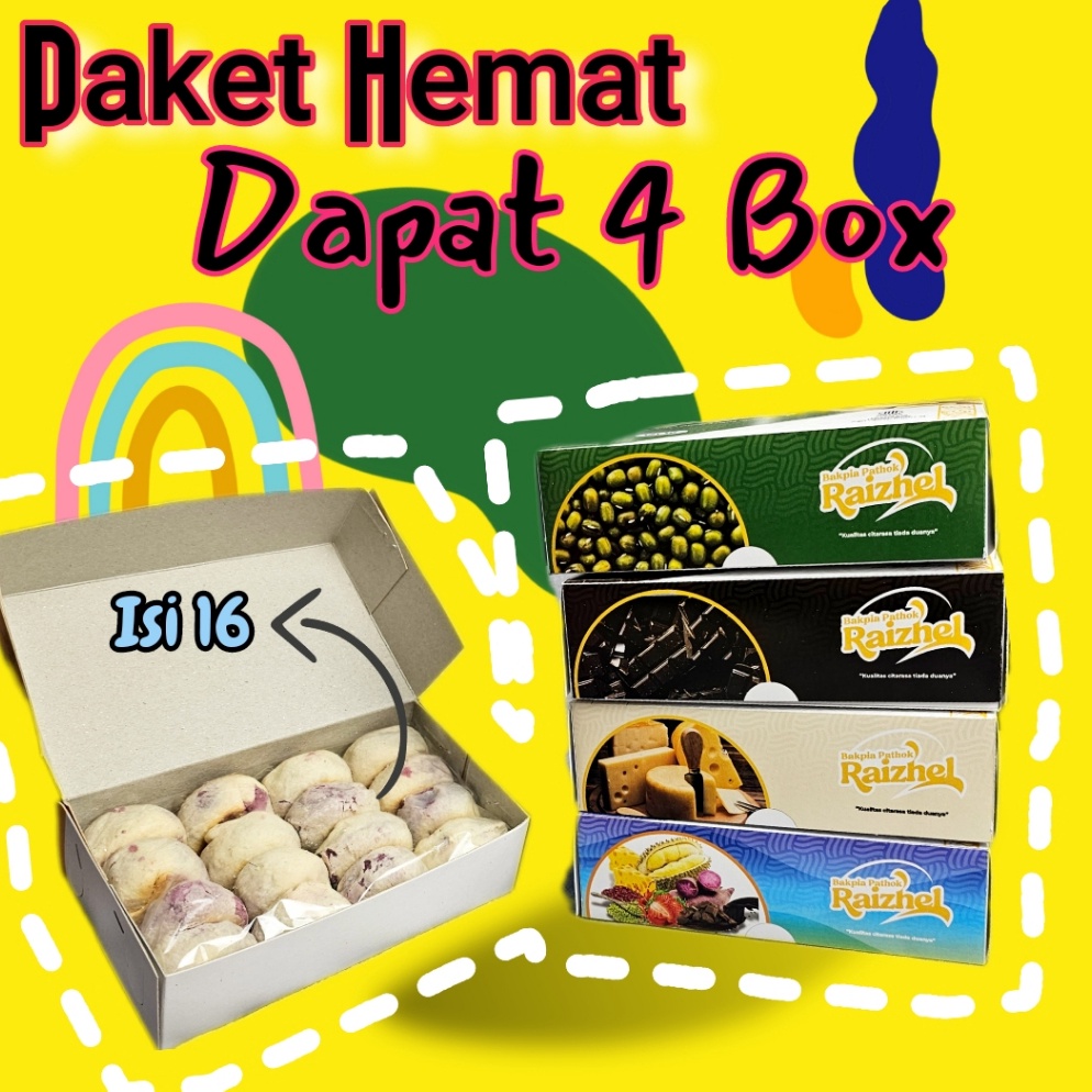 

Laris PAKET4 BOX BAKPIA RAIZHEL isi 16 EF0