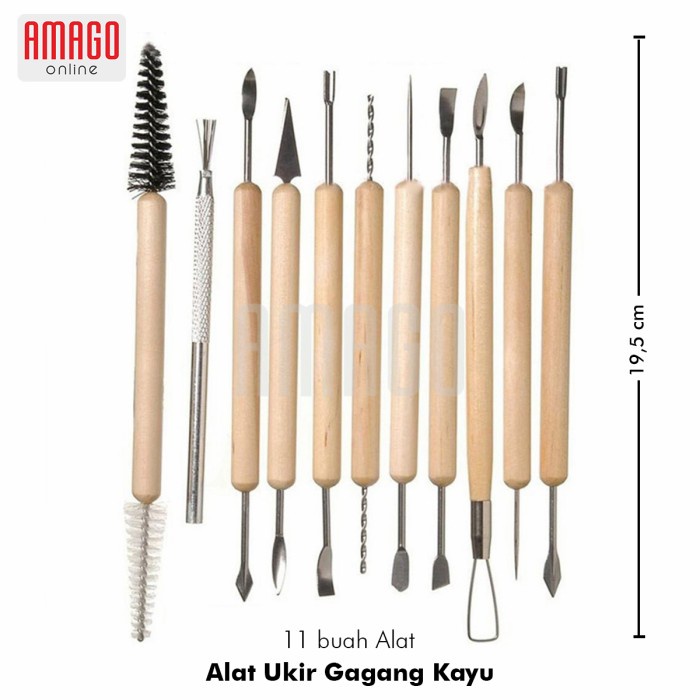 

Terlaris Clay Pottery Tools - Alat Ukir Clay Tanah Liat Tembikar -Pegangan Kayu