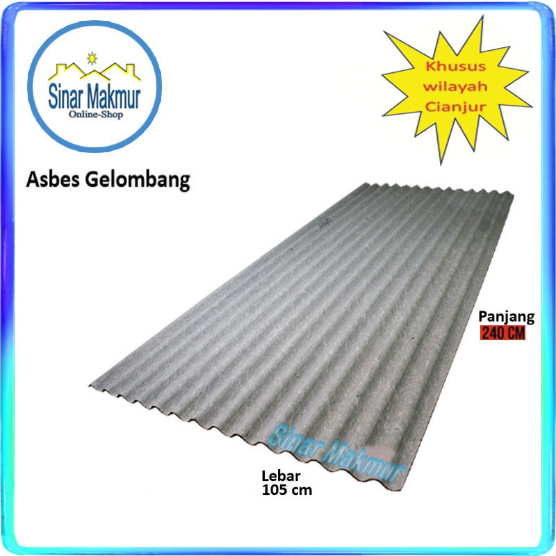 Asbes Atap Gelombang 240x105 CM
