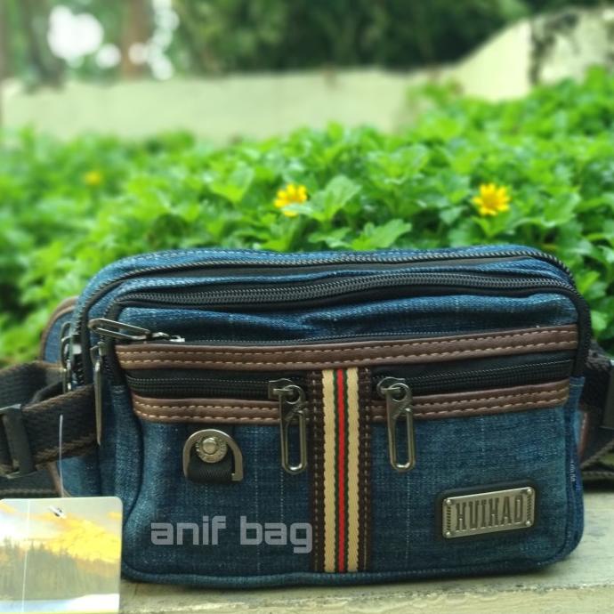 TAS PINGGANG PRIA KANVAS IMPORT MODEL LEVIS KUAT DAN AWET