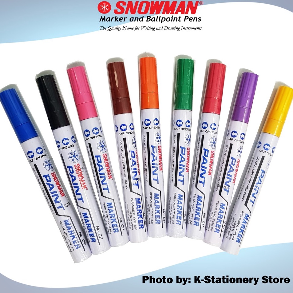 

>XC26619< Spidol Cat Snowman Original Permanent Paint Marker – COLOURS / WARNA – untuk Logam, Kayu, Kaca, Plastik, Kulit, Kertas, Keramik, Kain, Karet, dll.