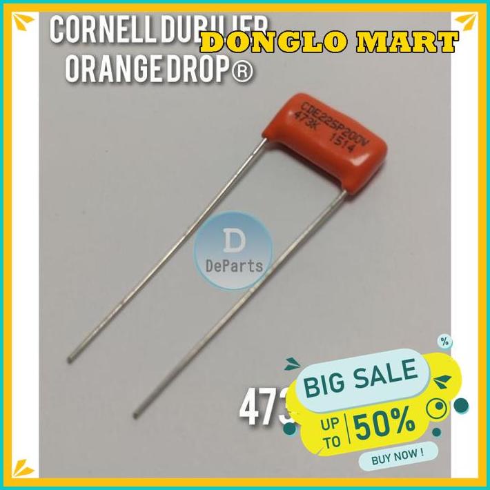 KAPASITOR CAPACITOR SPRAGUE ORANGE DROP SBE 715P 473J 0.047 200V BEST DEAL 