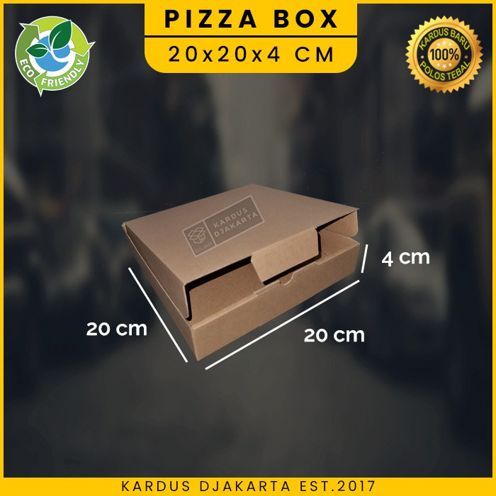 

Kardus / Kotak Box Pizza Diecut Packing Polos 20x20x4 cm