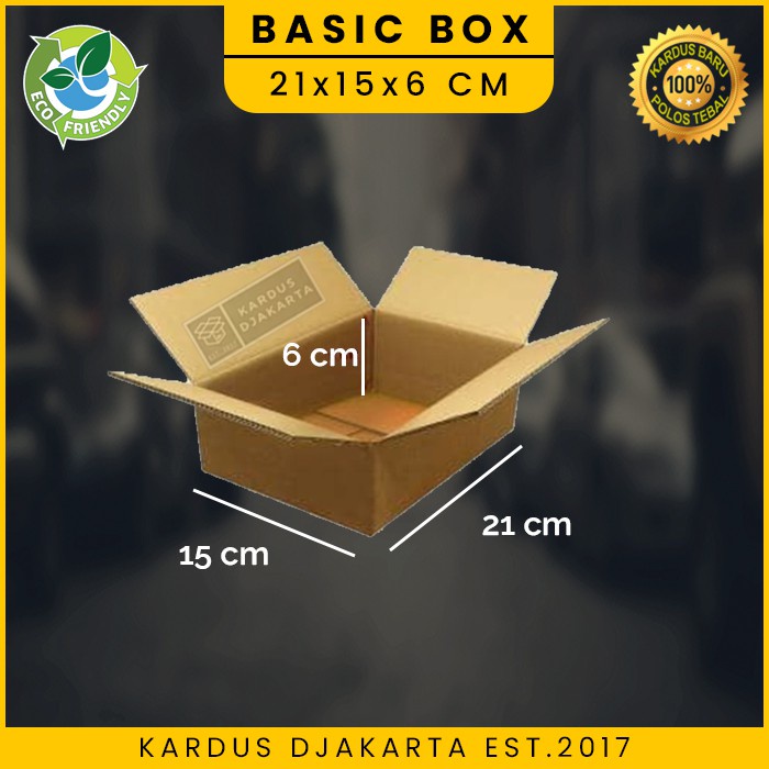 

KARDUS / KARTON BOX POLOS Uk. 21x15x6 CM